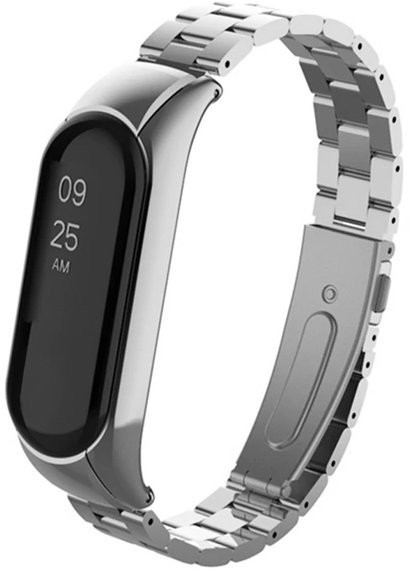 Alogy Bransoleta Alogy Stainless Steel do Xiaomi Mi Band 5 Srebrna 8504X27