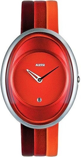 Alessi Zegarek Millenium czerwony potrójny pasek al19001