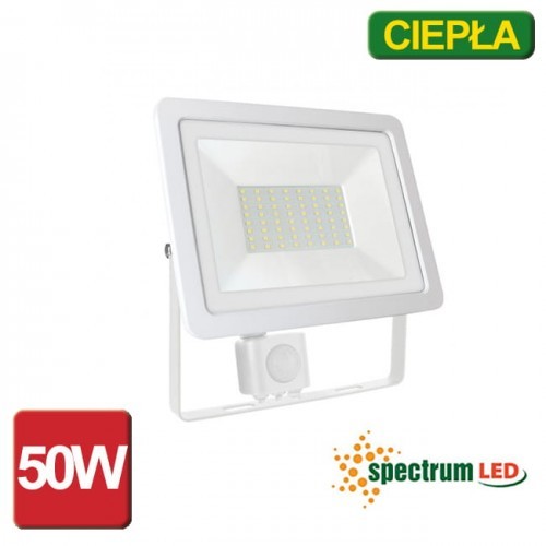 Spectrum LED NAŚWIETLACZ NOCTIS LUX 2 50W IP44 BIAŁY BARWA CIEPŁA Z CZUJNIKIEM SLI029044WW_CZUJNIK