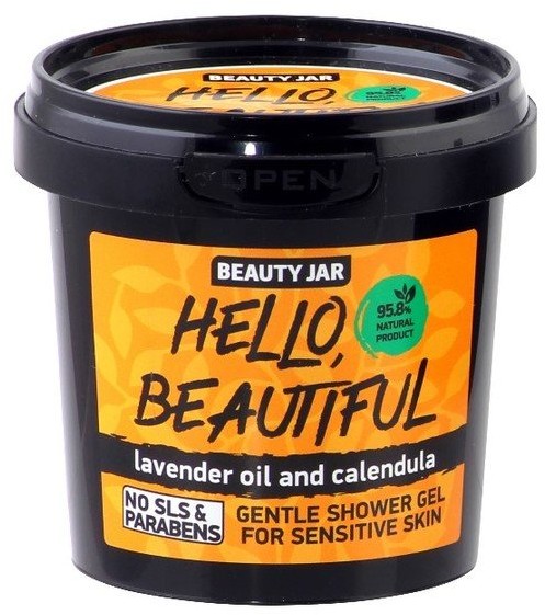 Beauty Jar, Hello Beautiful, żel pod prysznic olej lawendowy i ekstrakt z nagietka, 150 g