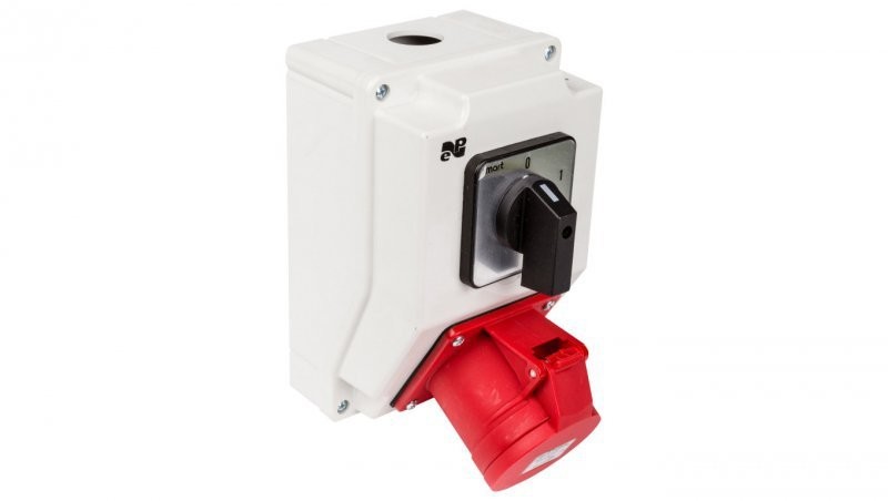 Elektro-Plast nasielsk Zestaw instalacyjny z gniazdem 16A 5P RS-Z (0-1) czerwony 6271-00 6271-00
