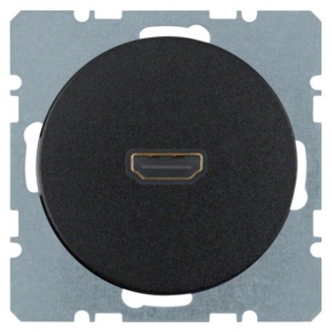 Hager Polo sp. z o.o. Gniazdo HDMI czarny połysk R.1/R.3 3315422045
