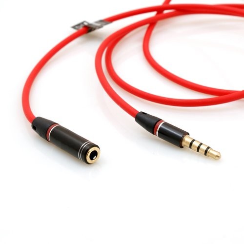 System-S 4 pinowe gniazdo jack 3.5 MM do 3.5 MM przewód AUX zestaw słuchawkowy kabel przedłużający Male z Female Jack Stereo Audio Jack-do-110 cm mniejsze zużycie energii