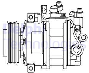 DELPHI Kompresor, klimatyzacja CS20546 CS20546