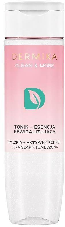 Dermika Clean & More tonik - esencja rewitalizująca do cery szarej i zmęczonej Cykoria & Aktywny Retinol 200ml