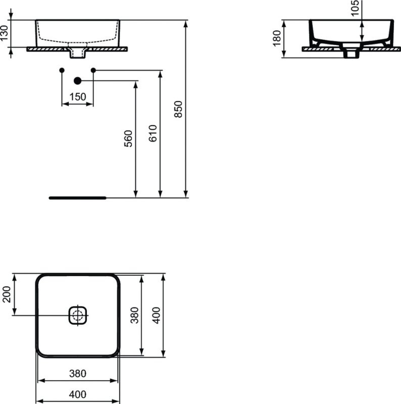 Ideal Standard Strada II 40x40  T296201