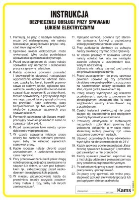IAC20 Instrukcja bezpiecznej obsługi przy spawaniu łukiem elektrycznym