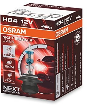 Osram OSRAM NIGHT BREAKER LASER HB4 next Generation, 150% większa jasność, lampa halogenowa reflektor, 9006NL, 12V PKW, Karton (1 lampa) 9006NL