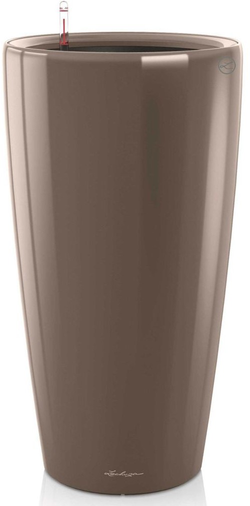 Lechuza Donica Rondo 32 ALL-IN-ONE, taupe, wysoki połysk, 15784