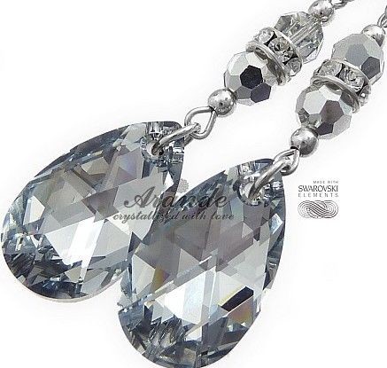 Swarovski Ozdobne Kolczyki Comet Srebro