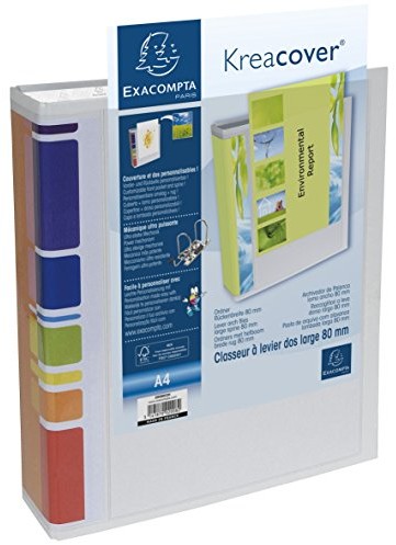 Exacompta report folderów Krea Cover A4/200802h do DIN A4 + biały 80 MM 200802H
