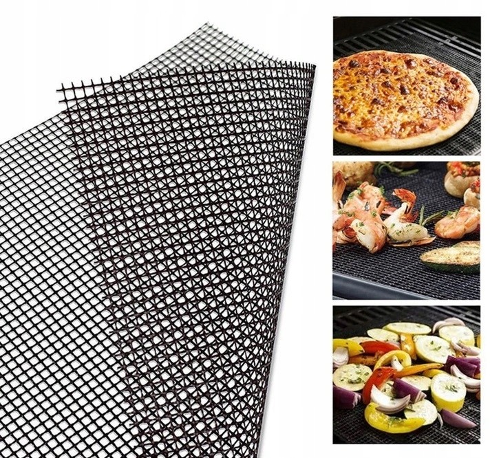 BBQ Mata siatka podkładka do grill pieczenia 42x36