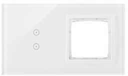 Simon Panel dotykowy Simon 54 Touch DSTR230/70 2 moduły 2 pola dotykowe pionowe otwór na osprzęt Simon 54 biała perła DSTR230/70