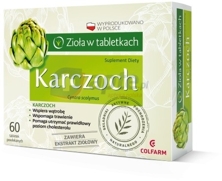 Colfarm Karczoch Zioła w tabletkach x60 tabletek