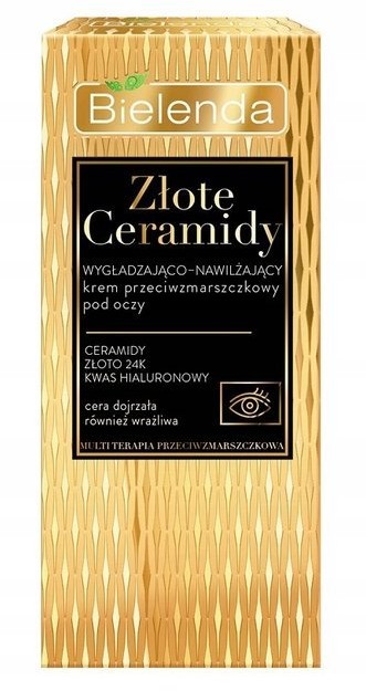 Bielenda Złote Ceramidy Wygładzająco-nawilżający krem przeciwzmarszczkowy pod oczy 15ml