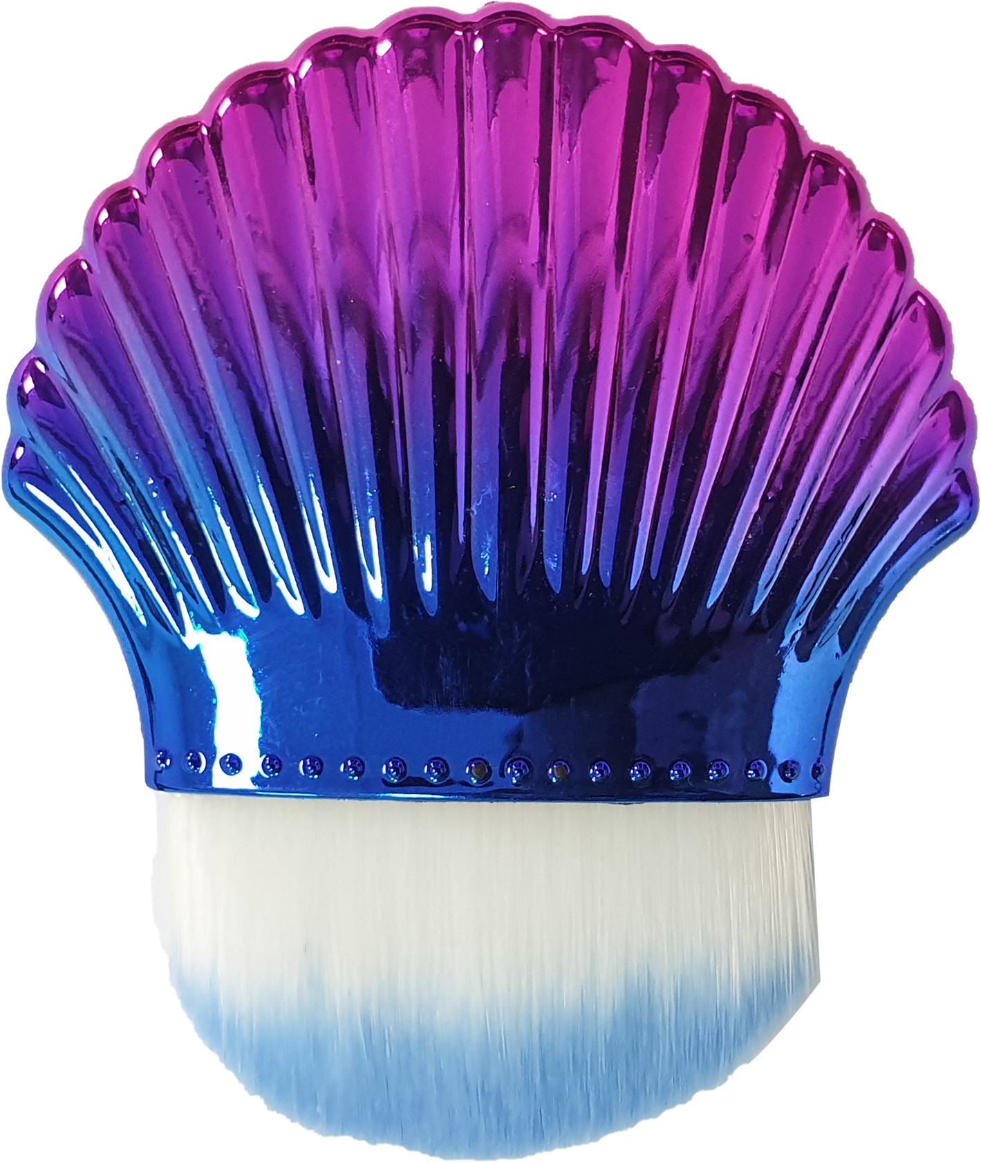 PĘDZEL DO MAKIJAŻU KONTUROWANIE MAKEUP MUSZELKA FIOLETOWY NIEBIESKI VERA-16-PB