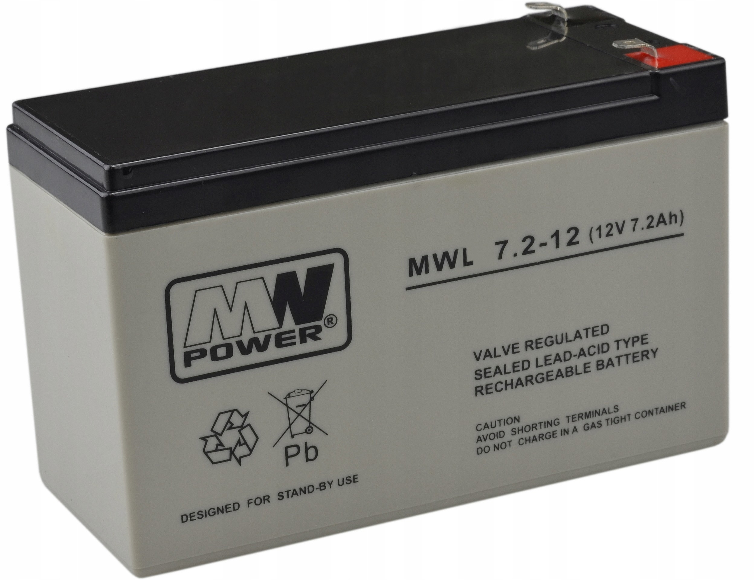 Akumulator żelowy Agm 12V 7,2Ah Mwl do Ups Alarm