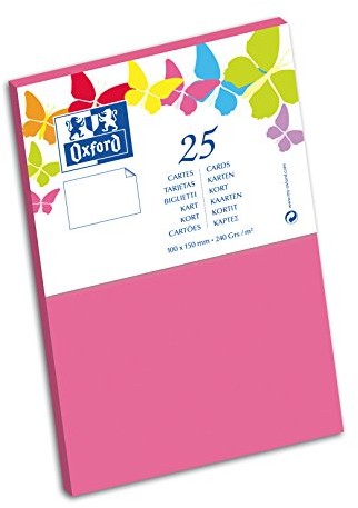 Oxford Oxford Korrespondenz 10 sztuk papieru kolory karty format klasyczne 10 x 15 cm wizytówka 10 x 15 cm różowa 100102487