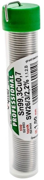Cynel Spoiwo lutownicze bezołowiowe 1 0 mm fiolka 14 g CU1-SW26-10014