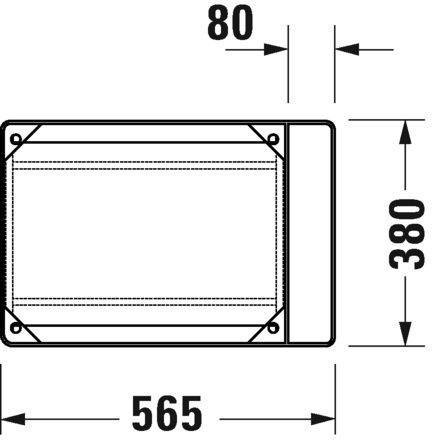 Duravit DuraSquare Stelaż do umywalki 56,5x38 cm czarny mat 0031324600