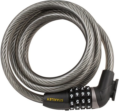 Stanley 81320385111 bikelock, zamek szyfrowy z kablem elastyczny, czarny/antracytowy, 12 X 1800 MM 81320 385 111