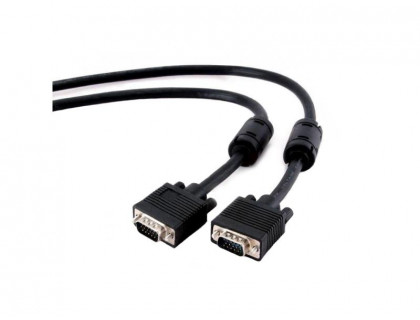 Gembird Kabel do monitora HD15męskie - męskie HQ10 m EKRAN+FERRYT BLACK- CC-PPVGA-10M-B