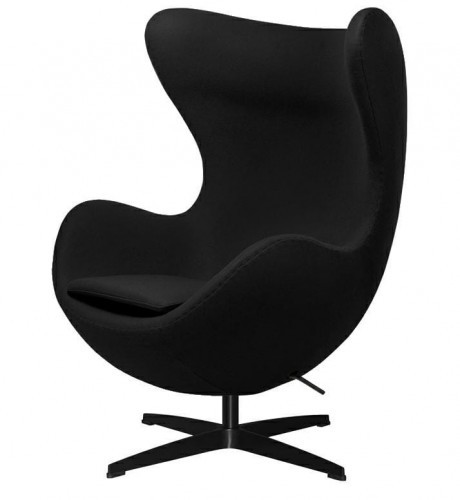 King Home Fotel EGG CLASSIC BLACK czarny.30 - wełna, podstawa czarna JH-026.BLACK.30.BLAC [12198385]