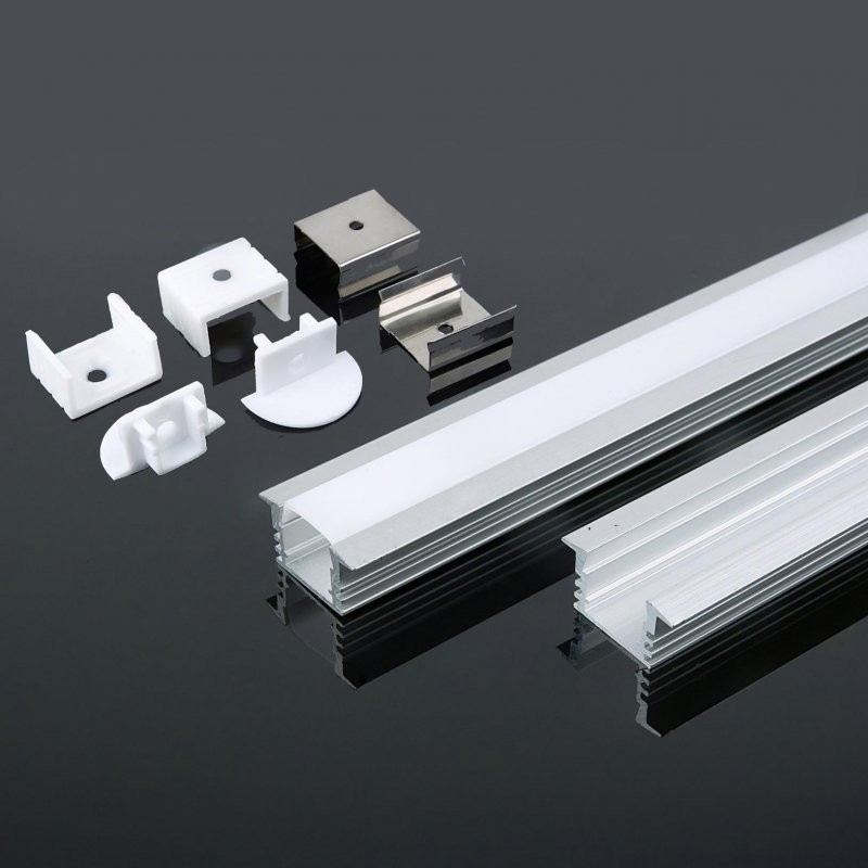V-TAC Profil Aluminiowy 2000x24.5x12.2mm Klosz Mleczny VT-8115