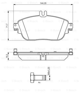 Bosch Zestaw klocków hamulcowych, hamulce tarczowe 0 986 494 662
