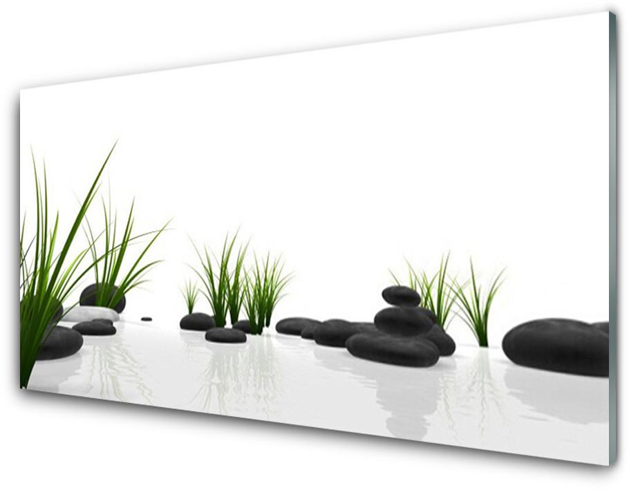 Tulup.pl Panel Kuchenny Kamienie Trawa Sztuka 125x50cm