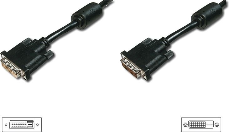 Digitus Kabel DVI-D DVI-D 5m czarny AK-320200-050-S AK-320200-050-S