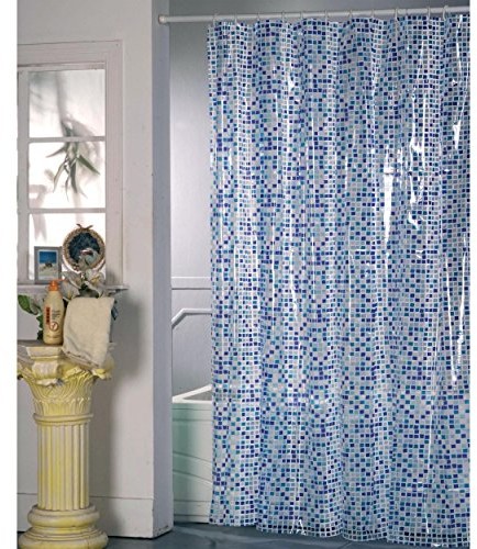 MSV Zasłona prysznicowa kurtyna wannowa Wymiary: 180 x 200 cm + w zestawie 12 pierścieni do zasłony prysznicowej 140274