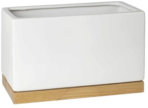 Osłonka doniczki Bamboo 26 cm biała 02.677.26