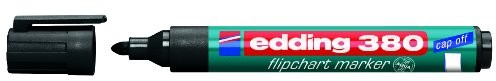 Edding 380 marker do flipchartów (stożkowy koronka), 10 sztuki czarna e-380