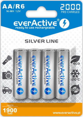 EverActive Akumulatory R6 AA Ni-MH 2000mAh ready to use 