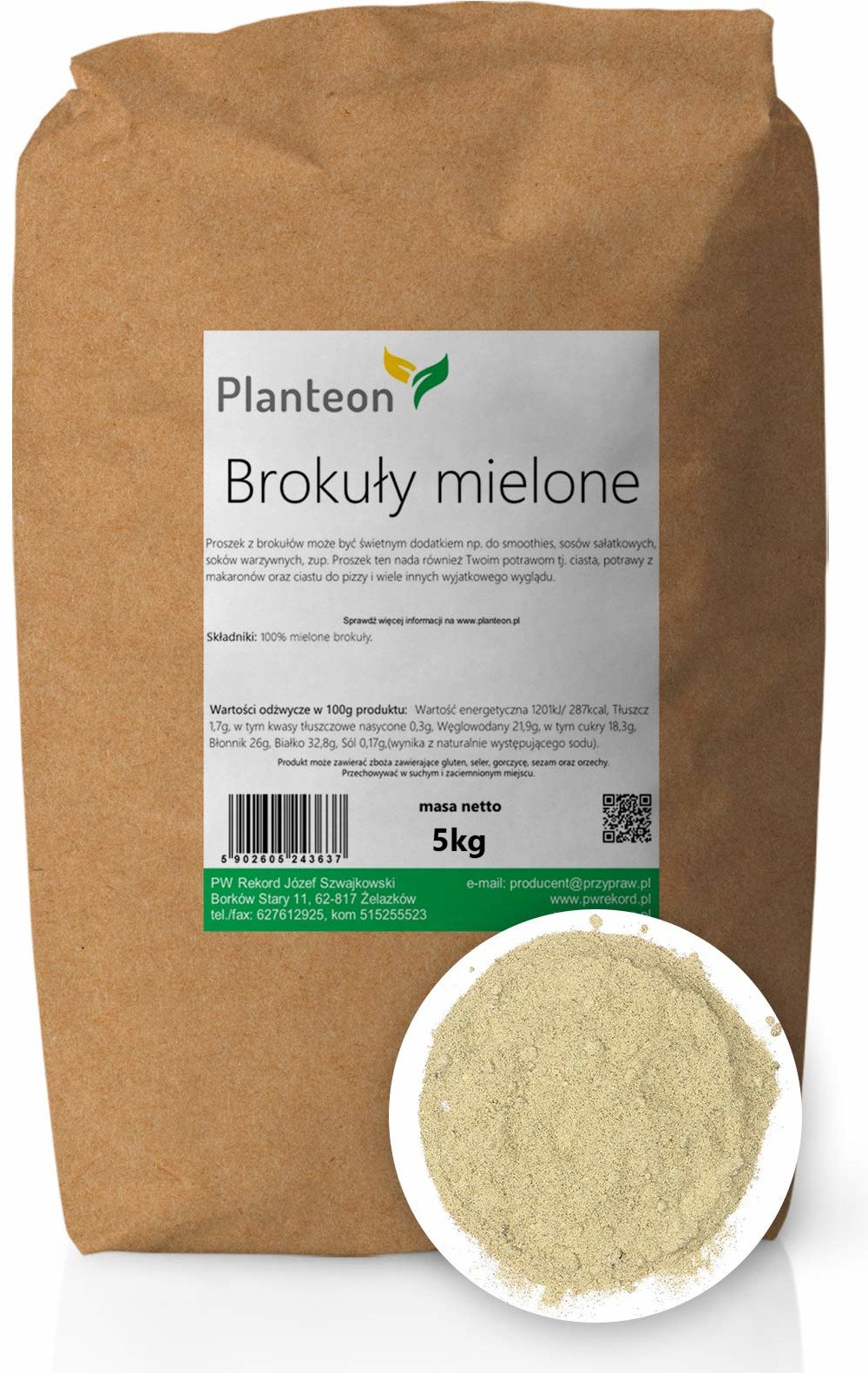 Planteon Brokuły mielone 5kg 2-0384-01-6