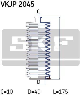 SKF Zestaw osłon, układ kierowniczy VKJP 2045
