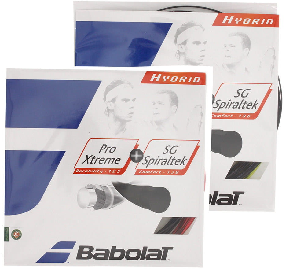 Babolat naciąg tenisowy Hybrydowy PRO XTREME + SG SPIRALTEK 281035 3324921314938