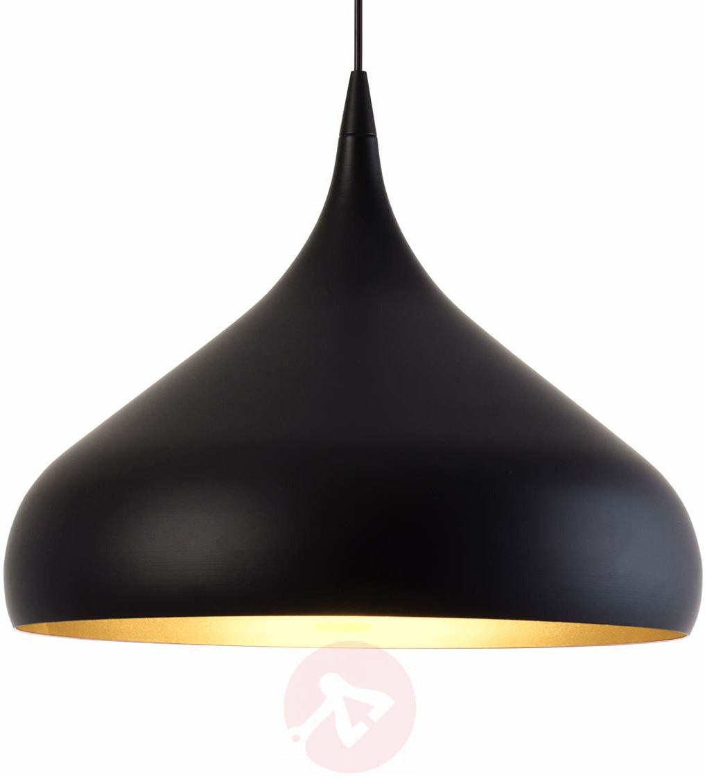 Aluminor Czarna lampa wisząca Norma