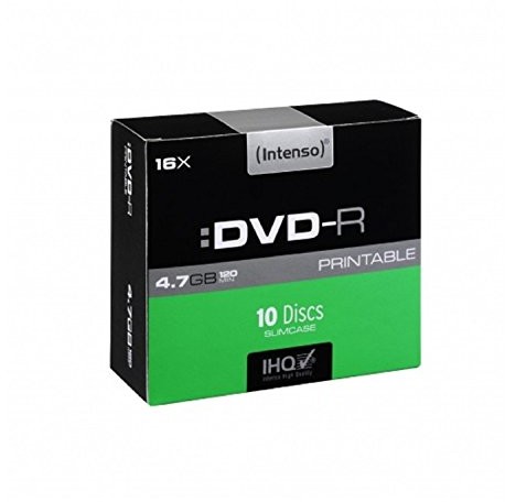 Intenso 4801652 DVD-R nagrywania (16 X Speed, 4,7 GB, 10er Spindel) 4034303004607