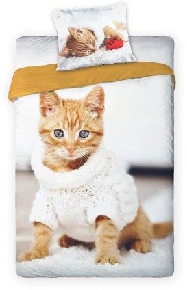 Detexpol Pościel bawełniana 160x200 Kot w Sweterku C7F9-41978_20170118133932