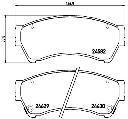 top BREMBO Zestaw klocków hamulcowych, hamulce tarczowe P 49 039
