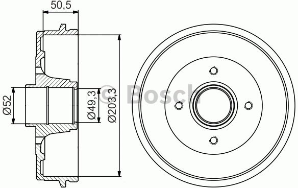 BOSCH Bęben hamulcowy 0 986 477 214