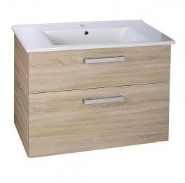 Aqualine VEGA szafka umywalkowa 82x67,6x43,8 cm, 2 szuflady, dąb platin VG883
