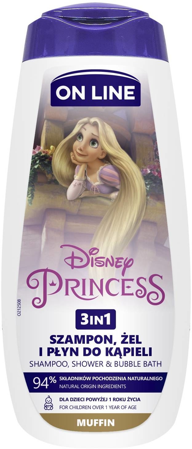 On Line Disney Żel pod prysznic 3w1 dla dzieci Princess - Muffin 400ml