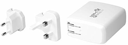 Promate Ładowarka 60 W USB-C Qualcomm Quick Charge 3.0 i wielokregionalne wtyczki do wszystkich laptopów USB-C, smartfonów, tabletów, kolor biały AISPOWERCORE60W