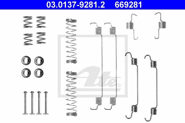 ATE ZESTAW INSTALACYJNY SZCZĘK 03.0137-9281.2 CITROEN C3 II 1.6 15- PEUGEOT 208 1.6 15