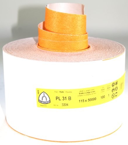Klingspor pl31b-3224 papier ścierny  na rolce, 115 MM, K 100, 50 m, E 447 143 PL31B-3224