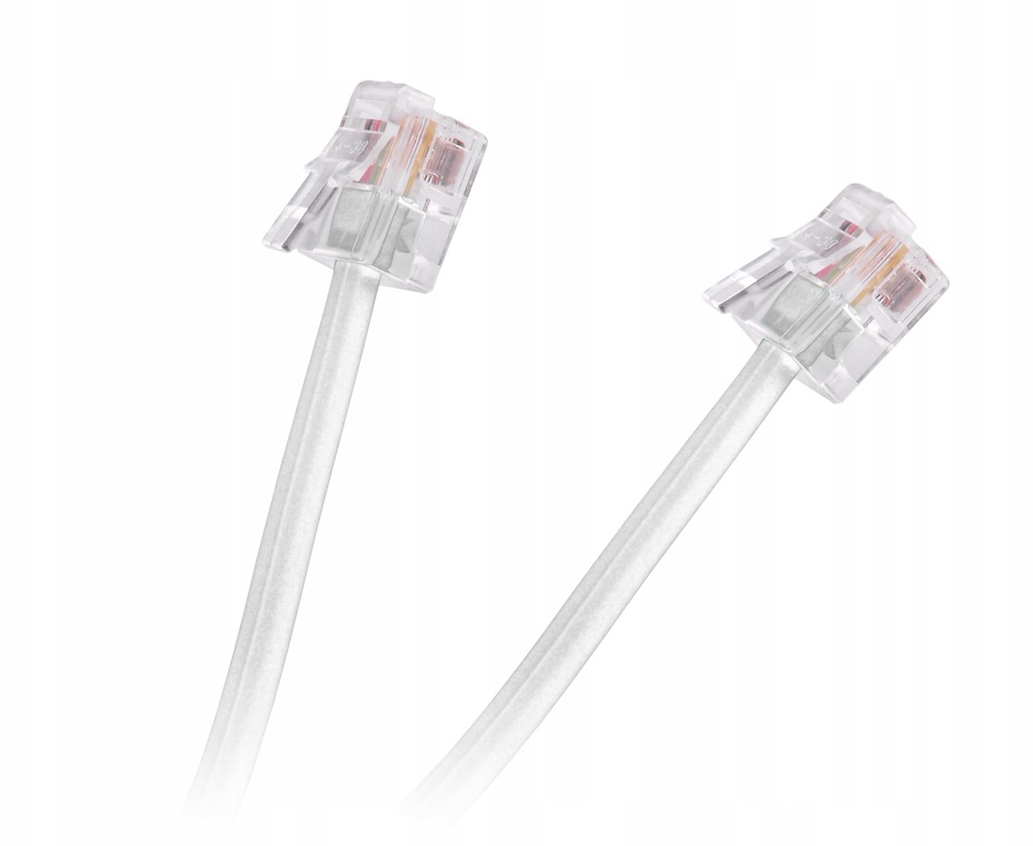 TEL0033F-7,5 Przewód tel.wt.-wt.biały 7,0m