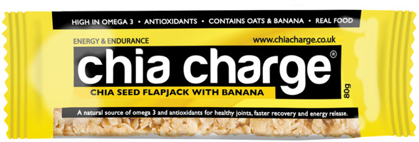 Chia Charge Baton energetyczny z nasionami chia FLAPJACK BANANA bananowy 80 g